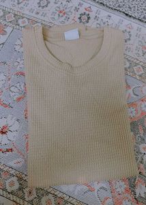 Zara Textured Crewneck Top