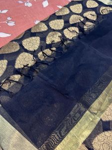 black Banarasi Silk Dupatta