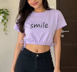 Lavender “Smile” Crop Top | Worn Once | Size M