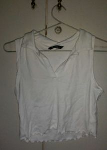 Zudio White Collared Top