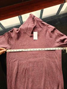 Men's Maroon Shawl Neck Sweater