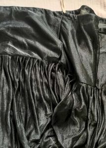 Shiny Black Patiala Pant
