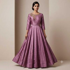 Elegant Lavender Anarkali Gown