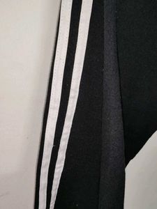 Women Black Wide Leg Track Pants