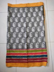 Like New - Grey and White Saree