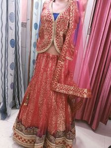 lehenga choli dupatta and jacket
