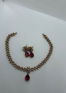 Stunning Ruby & Diamond Necklace Set