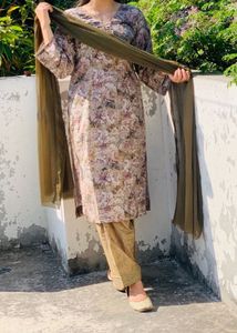 Floral Print Kurta Set