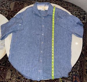 celio Men's Blue Linen Shirt