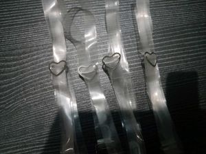 Clear Bra Straps with Heart Detail