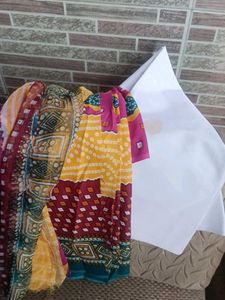 Vibrant Bandhani Print dress material