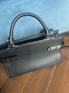 LYN Black Leather Satchel With A Missing Fitting