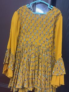 Beautiful Yellow Kurta Set with Sharara