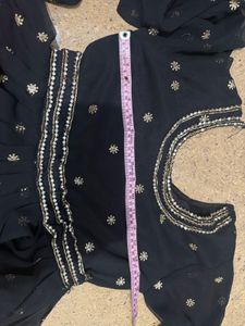 Elegant Black Embroidered Kurta Set