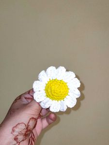 Handmade Crochet Daisy Hair tie