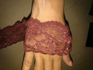 Maroon Lace Trim