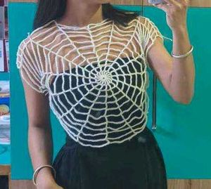 Unique Spiderweb Crochet Top
