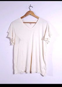 new Flutter Sleeve V-Neck Tee