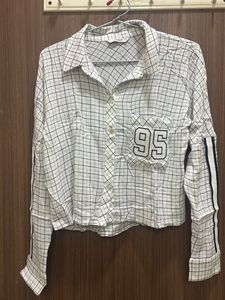 Checked Shirt with Sleeve Detail