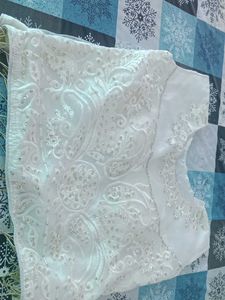Embroidered White Blouse with Gold Accents