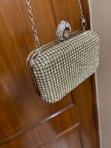 Rhinestone Studded Clutch