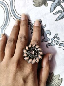 Boho Floral Statement Ring