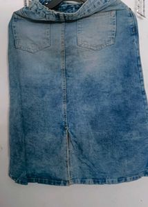 Blue Denim Maxi Skirt