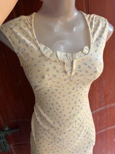 butter Yellow Floral Mini Dress✨