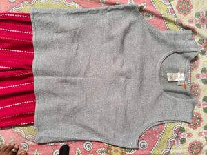 combo of Stylish pink Striped pant and sleevless t