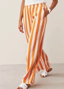 Striped Wide-Leg Pants