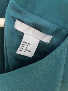 H&M Teal Sheer Midi Dress
