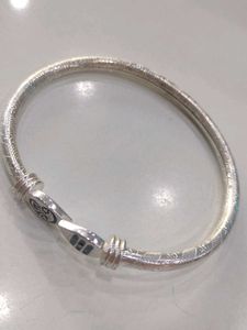 Silver Om &amp; Shiva Lingam Bangle