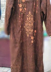 Elegant Brown Kurta with Patiala Pants