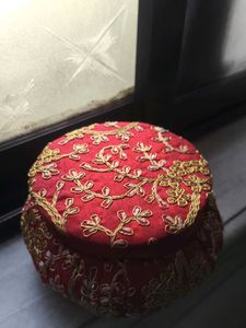 Embroidered Red Jewelry Box
