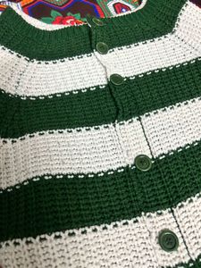 Chunky Stripe Knit Cardigan