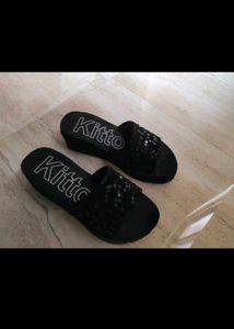 Sparkly Platform Slides