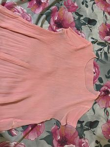 Pleated Pink Tunic Top
