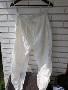 Cream Linen Palazzo Pants