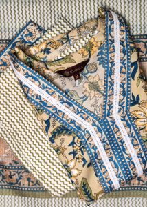 Brand New Printed With Lace Work Kurta Set