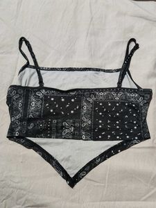 Bandana Print Crop Top