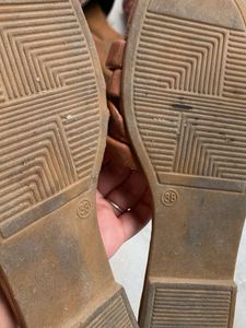 Brown Strappy Flat Sandals