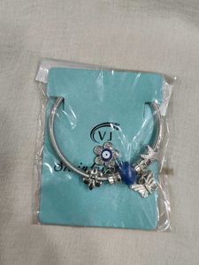 Charm Bracelet with Evil Eye and Butterfly