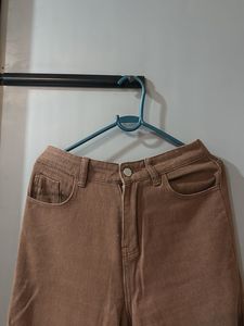 URBANIC Brown Wide Leg Jeans