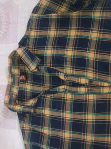 Plaid Button-Up Shirt with Frayed Hem