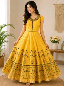 Beautiful Yellow Ethnic Gown