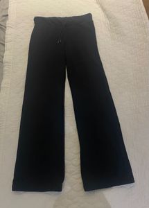 h&amp;m Black straight-Wide Leg Sweatpants