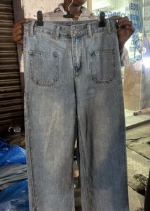 Light Wash Wide Leg Jeans