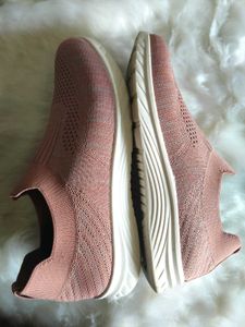 fresh branded Pink Knit Slip-On Sneakers