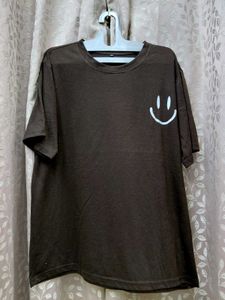Brown Smiley Face T-Shirt