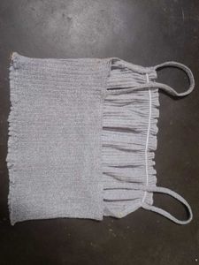 Grey Smocked Cami Top